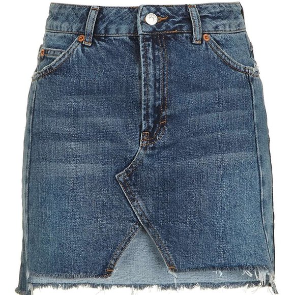 Topshop Dresses & Skirts - 0060 New Topshop Moto Patchwork Denim Skirt